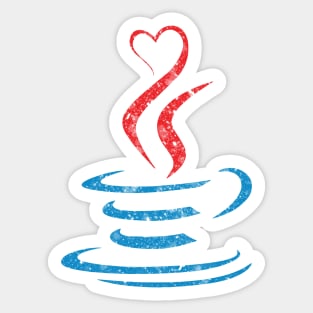 Love Coffe Java Programming Retro Funny Design Sticker